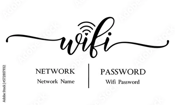 Fototapeta Wifi Password SVG, Wifi svg, Welcome svg, Wifi Password sign svg, Home Decor svg, Be Our Guest svg, Sign Making, wifi sign svg, Svg files for cricut