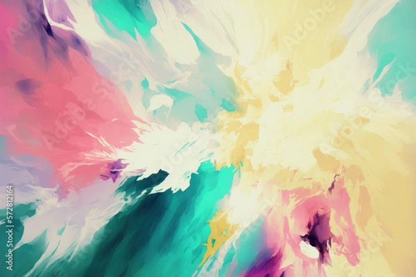 Obraz Abstract multicolor liquid effect style background. Generative ai.