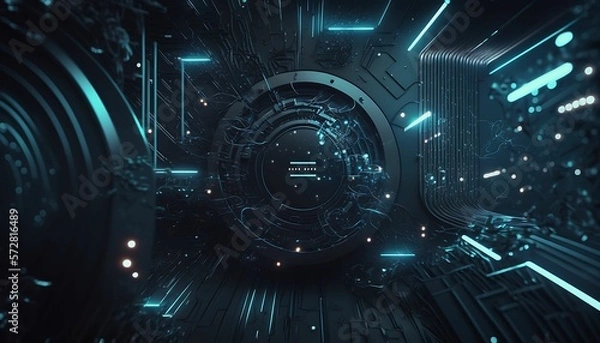 Fototapeta Abstract Cyber Space Background