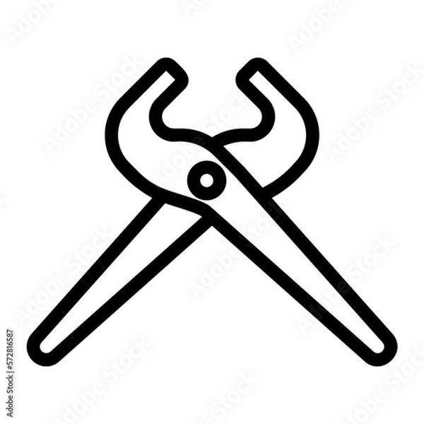 Obraz pliers line icon