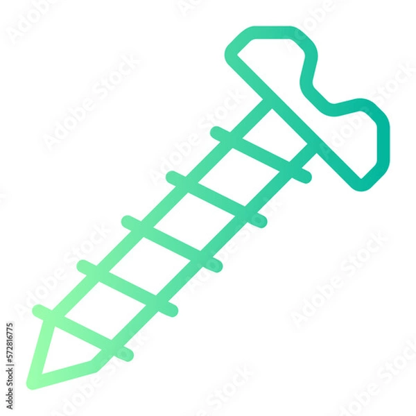 Obraz screw gradient icon
