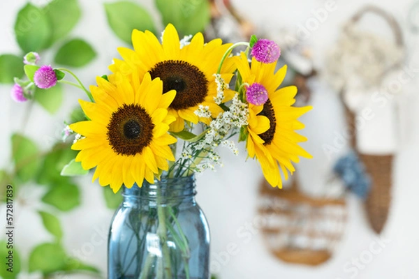 Obraz ひまわり　ミニひまわり　明るい部屋