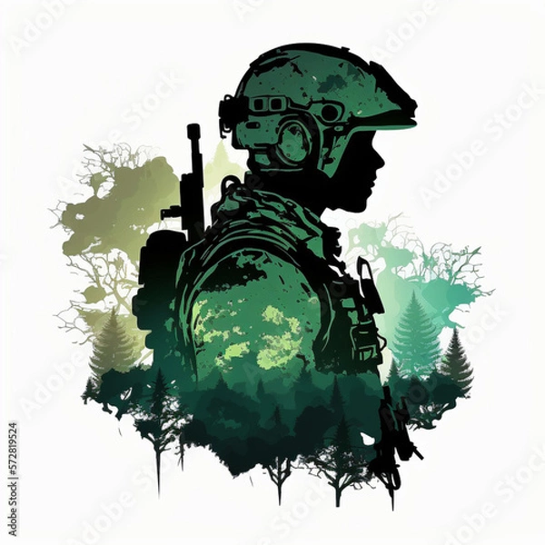 Fototapeta vector of a military man
, generative AI
