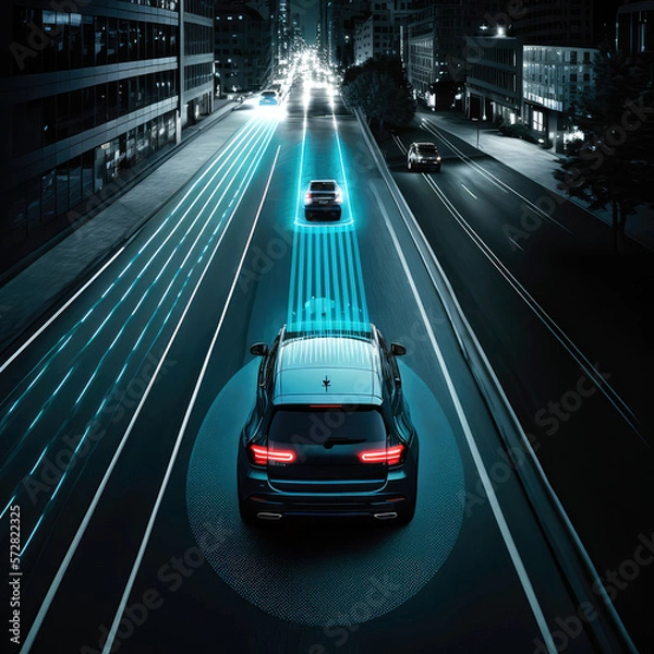 Fototapeta Test-drive our innovation, car ads, ai