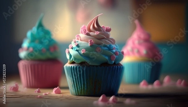 Obraz Beautiful decorative cupcakes 
