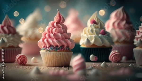 Obraz Beautiful decorative cupcakes 