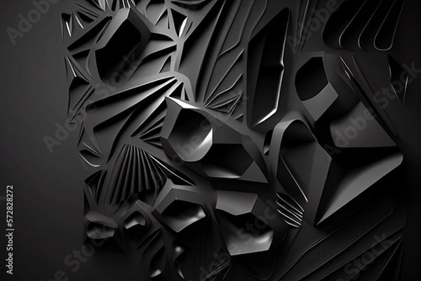 Fototapeta black doff abstract background made with open ai