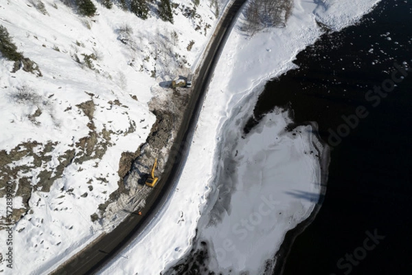 Obraz Construction on the road