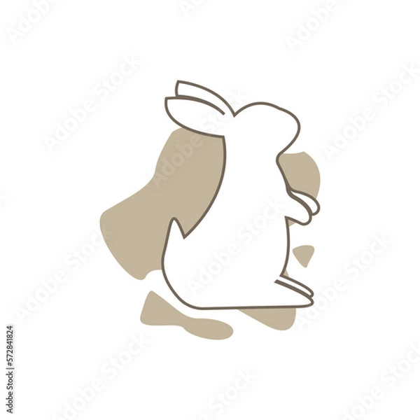 Obraz Rabbit logo design illustration template vector icon