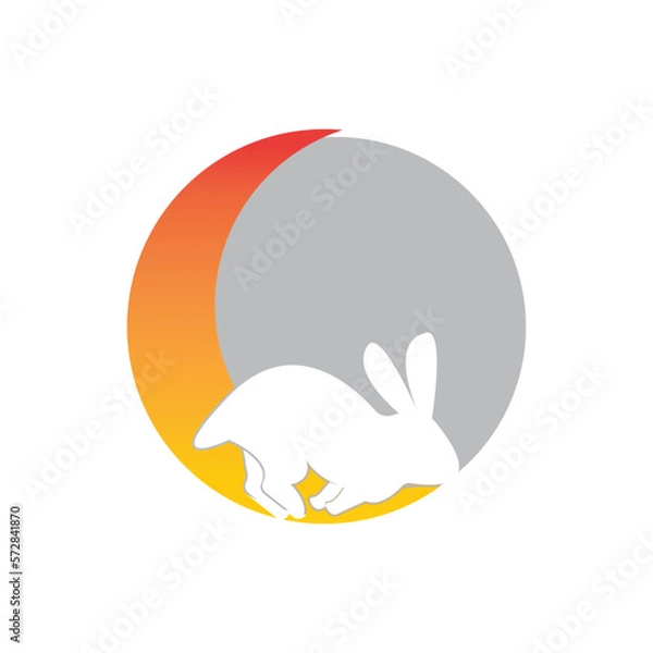 Obraz Rabbit logo design illustration template vector icon