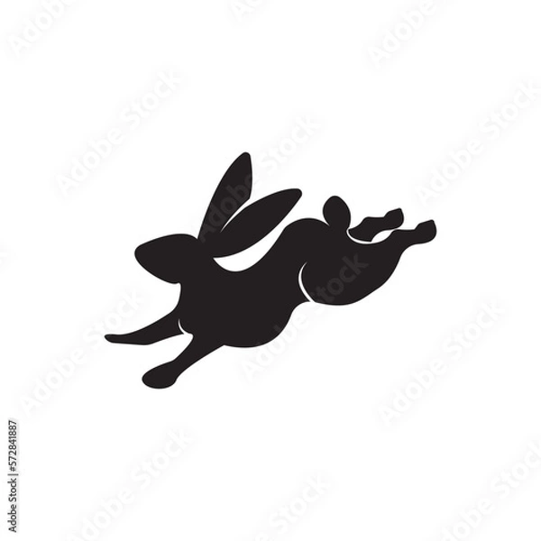 Obraz Rabbit logo design illustration template vector icon