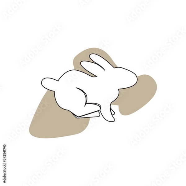 Obraz Rabbit logo design illustration template vector icon