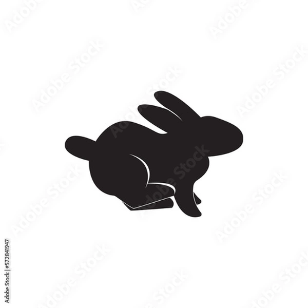 Obraz Rabbit logo design illustration template vector icon