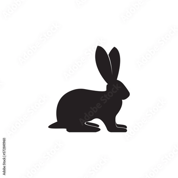 Obraz Rabbit logo design illustration template vector icon