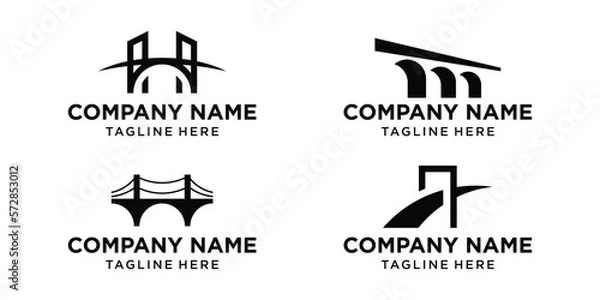 Fototapeta logo design set bridge icon vector inspiration