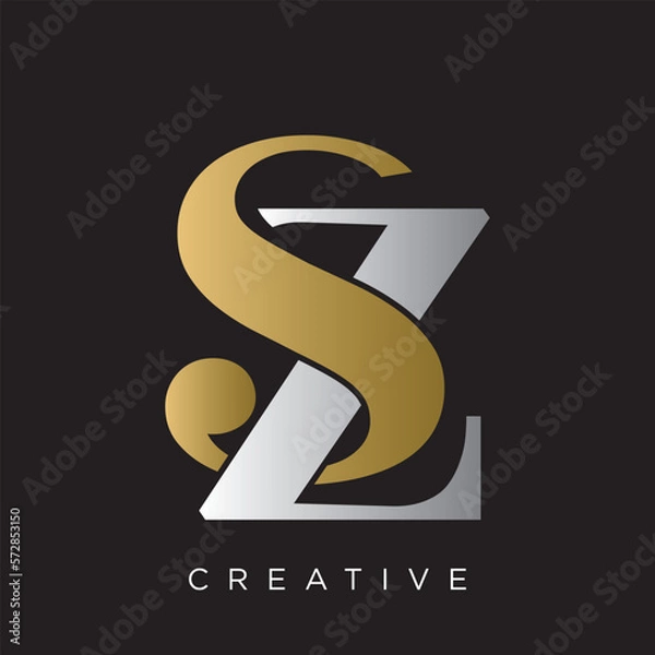 Obraz  sz logo design vector icon