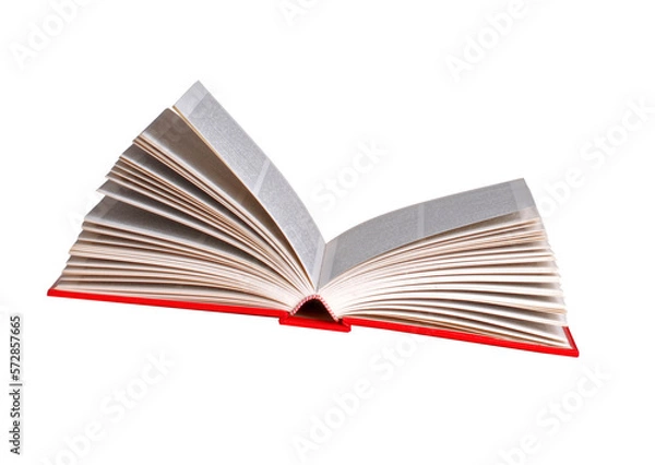 Obraz Open book isolated on transparent layered background.