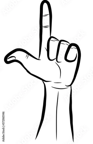 Obraz l hand gesture icon