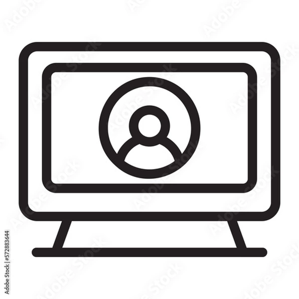 Fototapeta login line icon