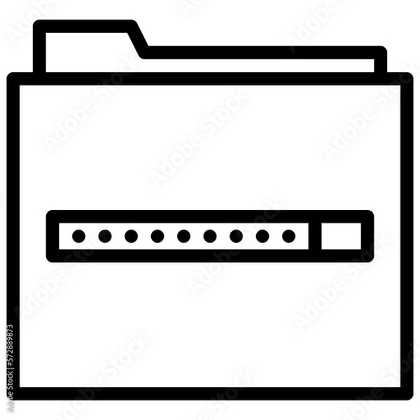 Fototapeta Folder gradient line icon