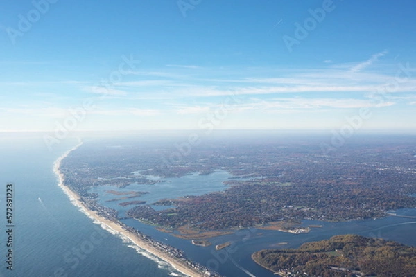 Obraz 飛行機の窓から見た景色