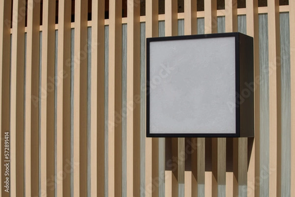 Obraz 木の枠と看板