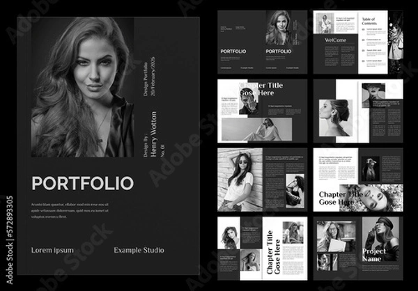 Fototapeta Portfolio Layout