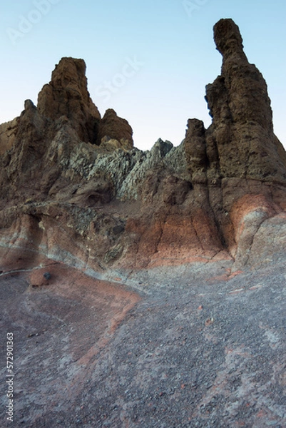 Fototapeta Landscape of rock formations in the natural park of Las Cañadas del Teide. Tenerife, Canary Islands. Spain