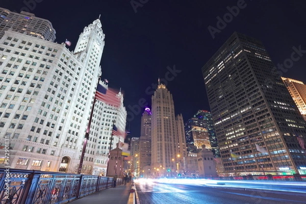 Obraz シカゴの夜景