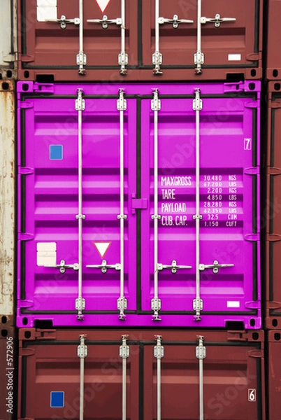 Fototapeta container pink color