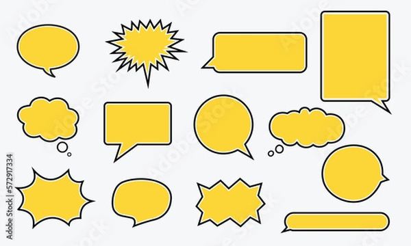Fototapeta Speech Bubble set. comic speech bubbles collection