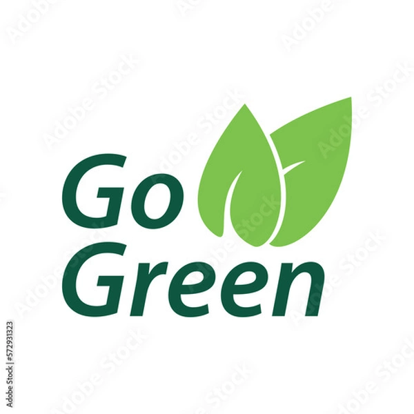 Obraz go green logo vector icon