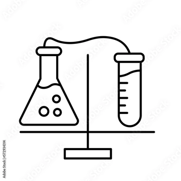 Fototapeta  Boiling chemical testing Vector Icon

