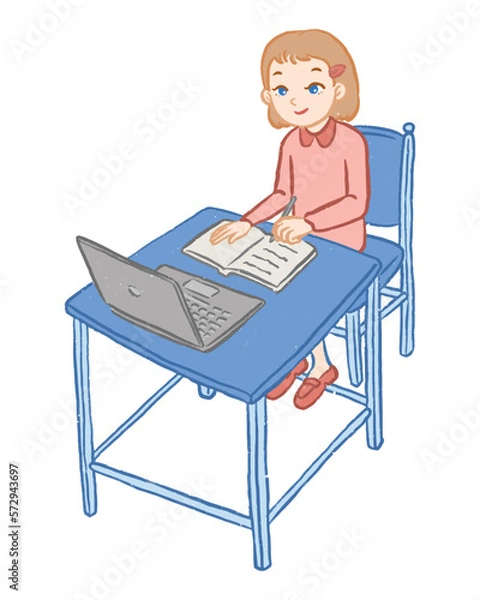 Obraz child reading a book