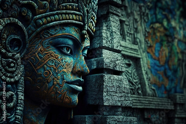 Fototapeta AI Generated Abstract Ancient Americas art