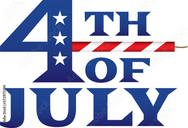 Obraz 4th of July Icon Illustration