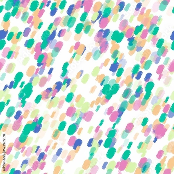 Fototapeta Abstract pastel colored brush strokes on the white background. Seamless diagonal pattern