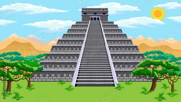 Fototapeta Aztec pyramid