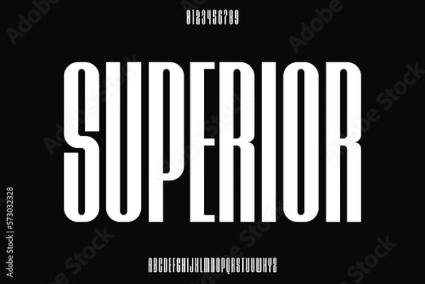 Obraz Decorative condensed display font vector