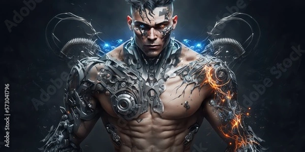 Obraz Cyberpunk Soldier, generative ai