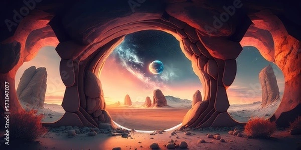 Obraz Alien planet landscape