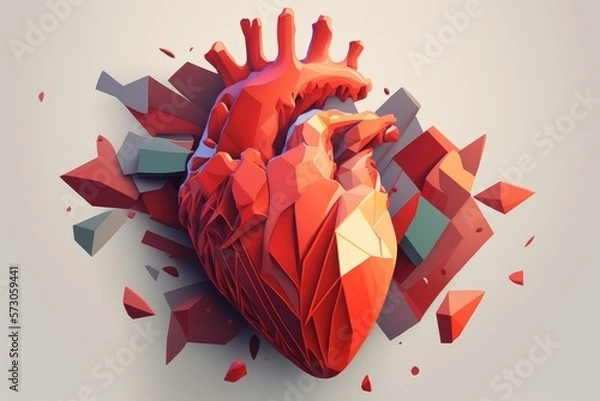 Obraz Low Poly Heart