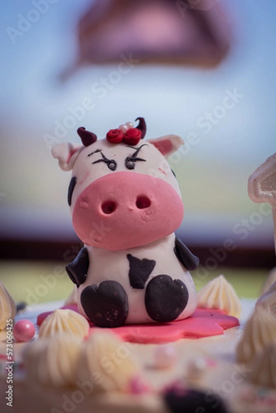 Obraz cow on a white background