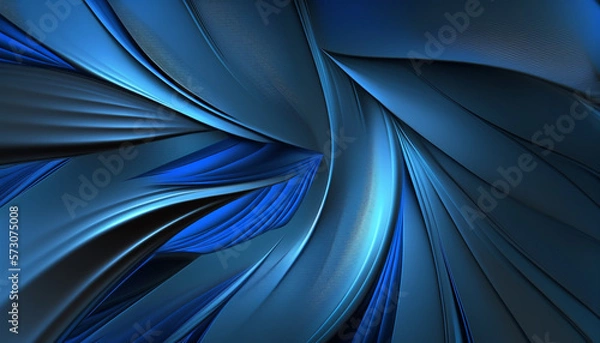 Fototapeta Abstract Metallic blue background created with generative AI technology