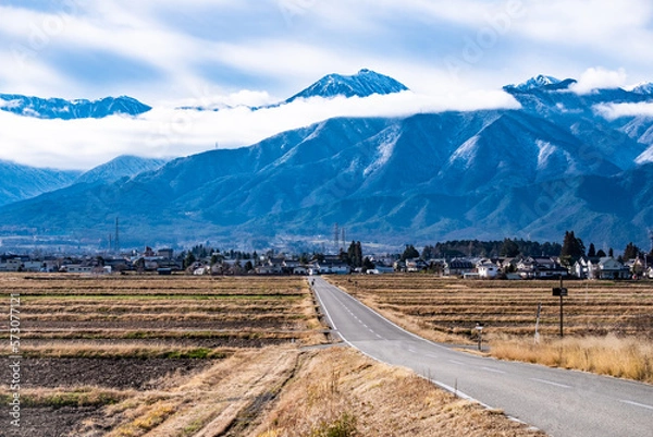 Fototapeta 長野県安曇野穂高からの北アルプス