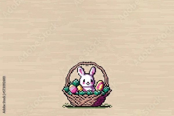 Obraz Egg-citing Pixels: A Colorful Easter Delight