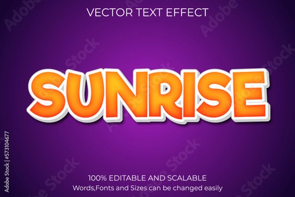 Fototapeta Modern 3D editable text effect 