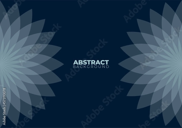 Fototapeta abstract dark blue background with flower shapes