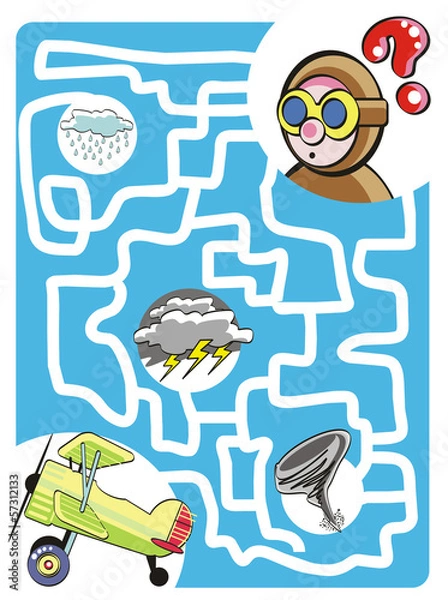 Obraz The pilot and his biplane