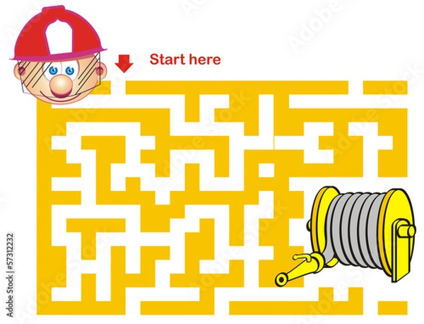 Obraz Firefighter and Hose